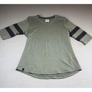 Flylow Mens Mountain Bike Jersey Grey 3/4 Sleeve MTB Shirt Size L